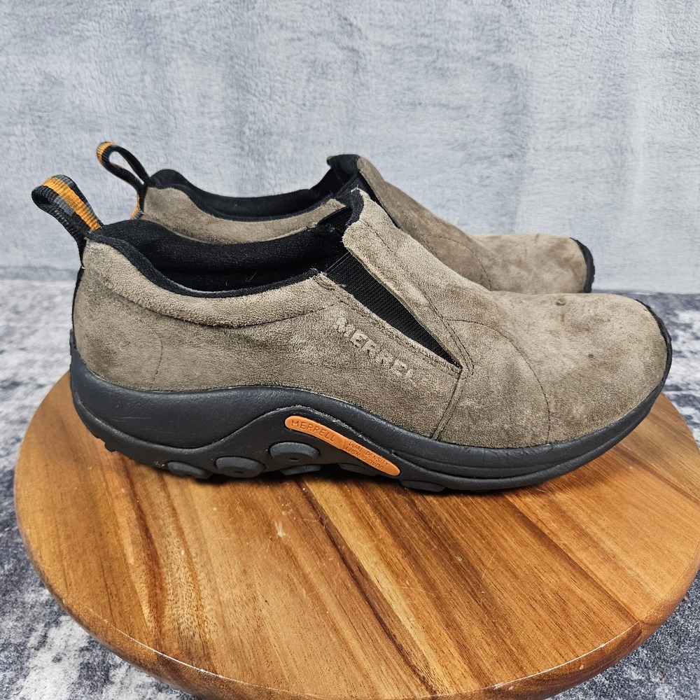 Merrell Jungle Moc Shoes Mens Size 8.5 Gunsmoke Suede Slip On Casual J60787